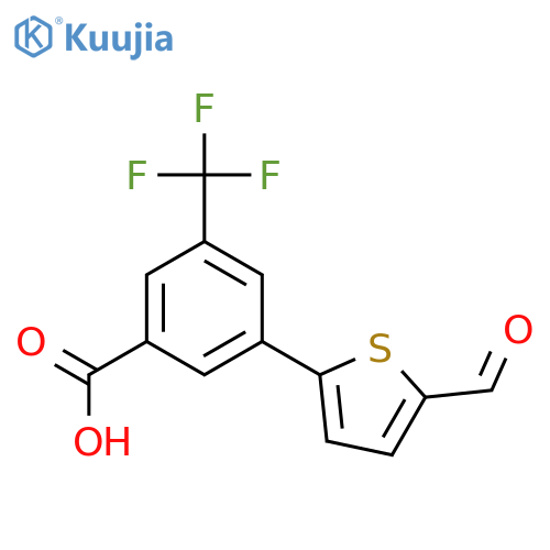 3-(5-Formylthiophen-2-YL)-5-trifluoromethylbenzoic acid structure