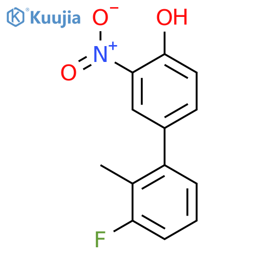 4-(3-Fluoro-2-methylphenyl)-2-nitrophenol structure