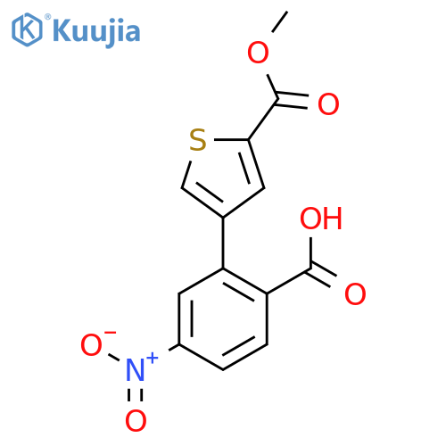 2-[5-(Methoxycarbonyl)thiophen-3-YL]-4-nitrobenzoic acid structure