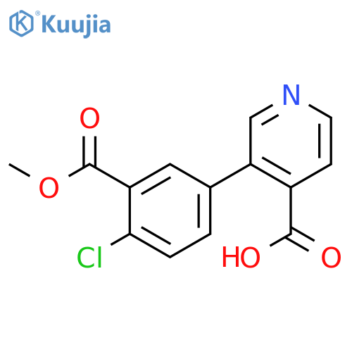 3-(4-Chloro-3-methoxycarbonylphenyl)isonicotinic acid structure