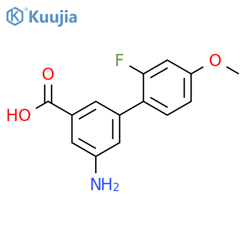 3-Amino-5-(2-fluoro-4-methoxyphenyl)benzoic acid structure