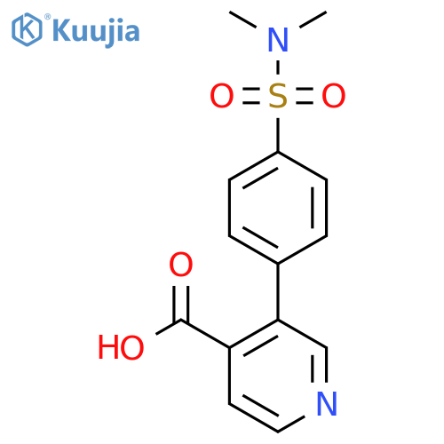 3-[4-(Dimethylsulfamoyl)phenyl]pyridine-4-carboxylic acid structure