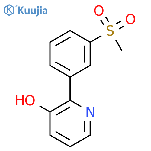 3-Hydroxy-2-(3-methylsulfonylphenyl)pyridine structure