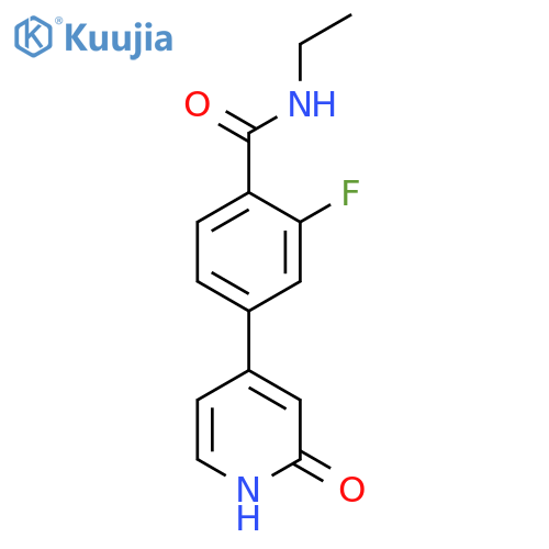 4-[4-(Ethylcarbamoyl)-3-fluorophenyl]-2-hydroxypyridine structure