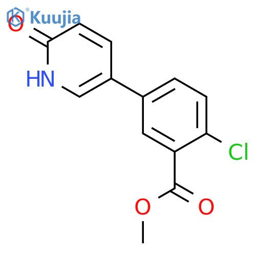 5-(4-Chloro-3-methoxycarbonylphenyl)-2-hydroxypyridine structure