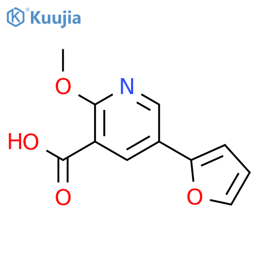 5-(Furan-2-yl)-2-methoxypyridine-3-carboxylic acid structure