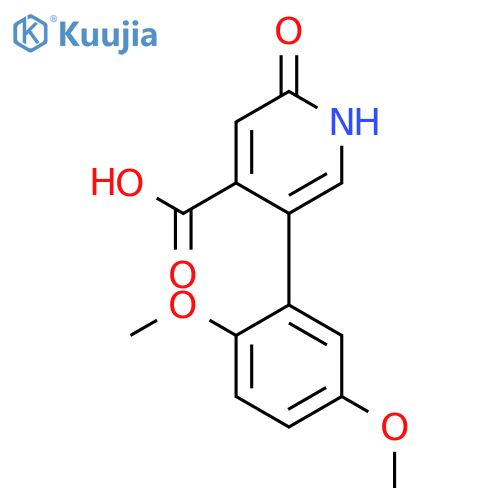 5-(2,5-Dimethoxyphenyl)-2-hydroxyisonicotinic acid structure