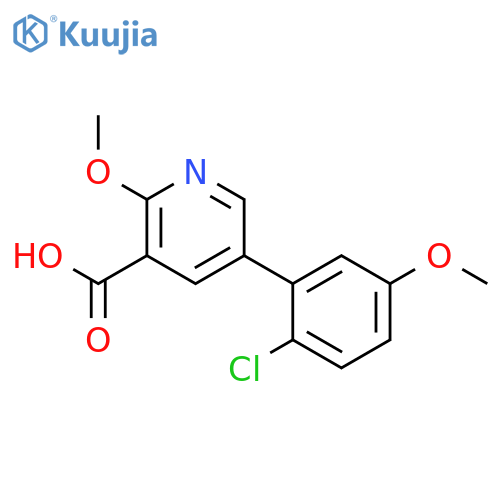 5-(2-Chloro-5-methoxyphenyl)-2-methoxynicotinic acid structure