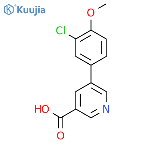 5-(3-chloro-4-methoxyphenyl)nicotinic acid structure