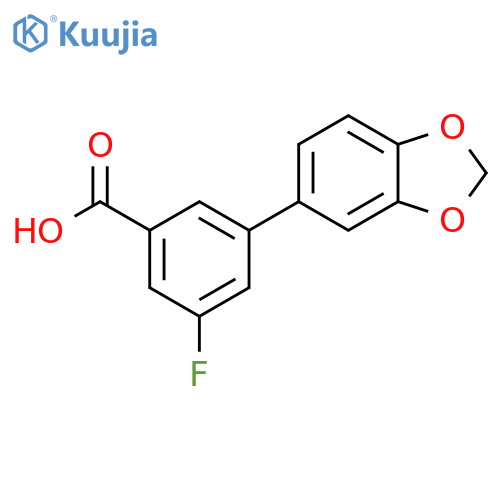 3-(1,3-Benzodioxol-5-yl)-5-fluorobenzoic acid structure
