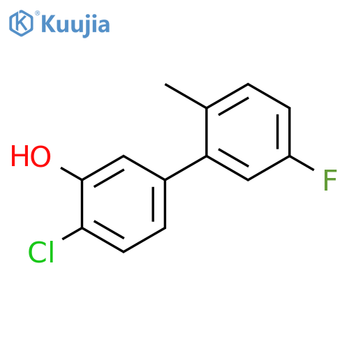2-Chloro-5-(5-fluoro-2-methylphenyl)phenol structure