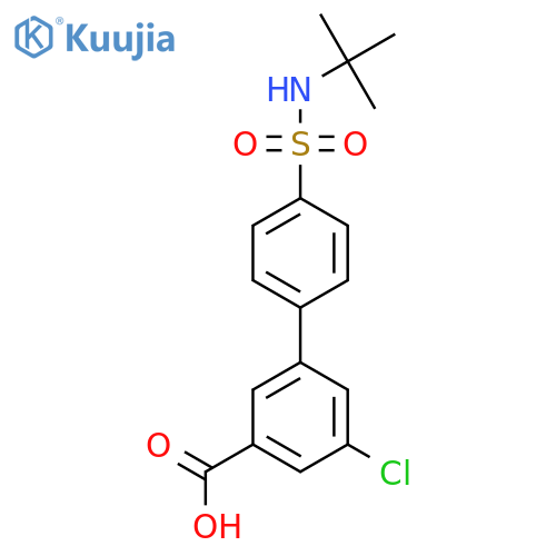 3-(4-T-Butylsulfamoylphenyl)-5-chlorobenzoic acid structure