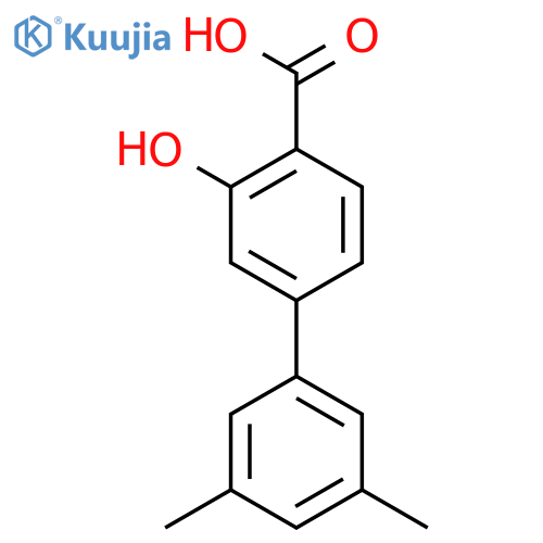 4-(3,5-Dimethylphenyl)-2-hydroxybenzoic acid structure