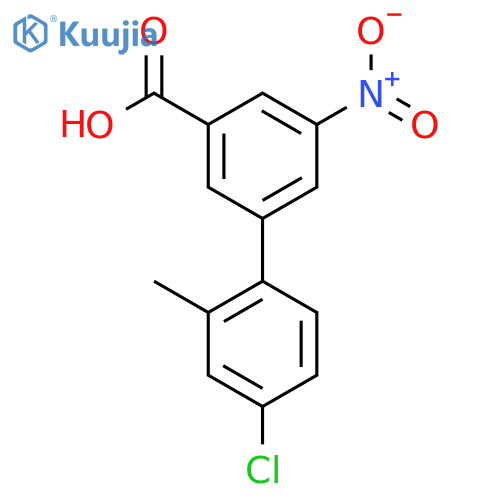 3-(4-Chloro-2-methylphenyl)-5-nitrobenzoic acid structure