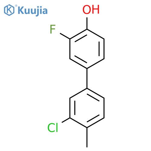4-(3-Chloro-4-methylphenyl)-2-fluorophenol structure