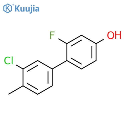 4-(3-Chloro-4-methylphenyl)-3-fluorophenol structure