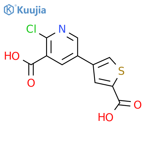 5-(2-Carboxythiophene-4-YL)-2-chloronicotinic acid structure