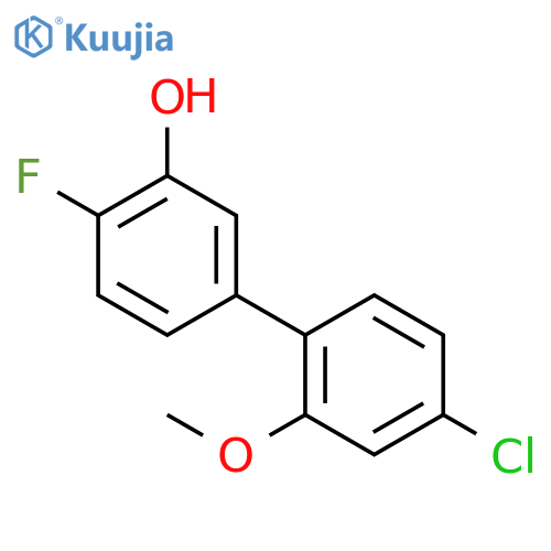 5-(4-Chloro-2-methoxyphenyl)-2-fluorophenol structure