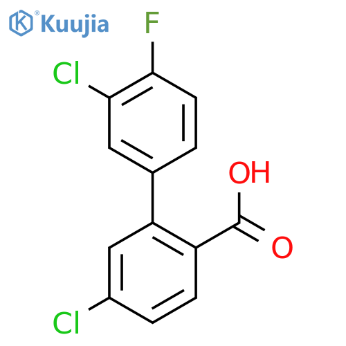 4-Chloro-2-(3-chloro-4-fluorophenyl)benzoic acid structure