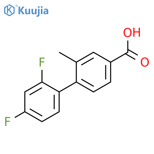 4-(2,4-Difluorophenyl)-3-methylbenzoic acid structure