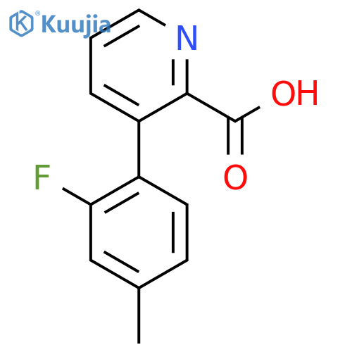 3-(2-Fluoro-4-methylphenyl)picolinic acid structure