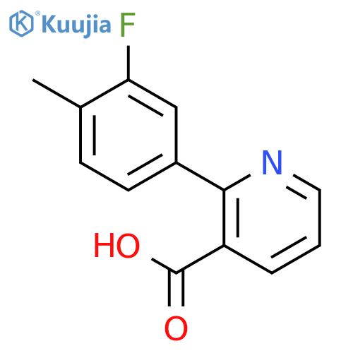 2-(3-Fluoro-4-methylphenyl)nicotinic acid structure