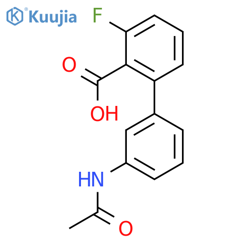 2-(3-acetamidophenyl)-6-fluorobenzoic Acid structure