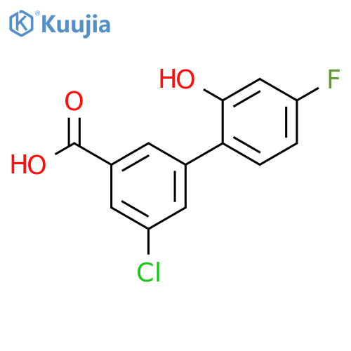 5-Chloro-3-(4-fluoro-2-hydroxyphenyl)benzoic acid structure