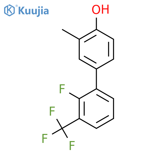 4-(2-Fluoro-3-trifluoromethylphenyl)-2-methylphenol structure