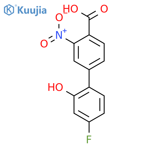 4-(4-Fluoro-2-hydroxyphenyl)-2-nitrobenzoic acid structure