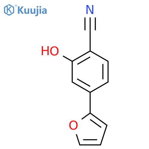 4-(Furan-2-yl)-2-hydroxybenzonitrile structure