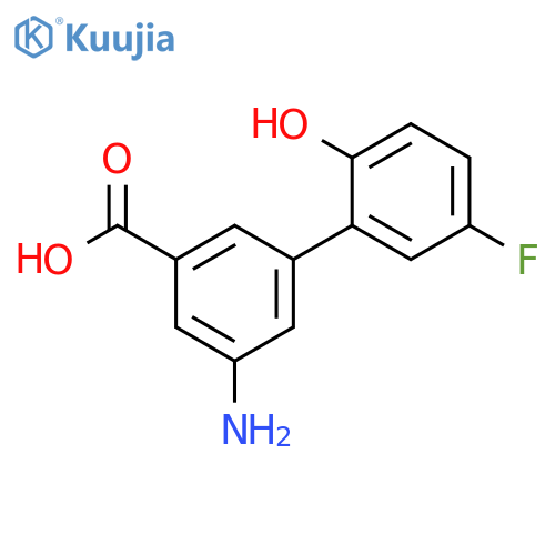 3-Amino-5-(5-fluoro-2-hydroxyphenyl)benzoic acid structure
