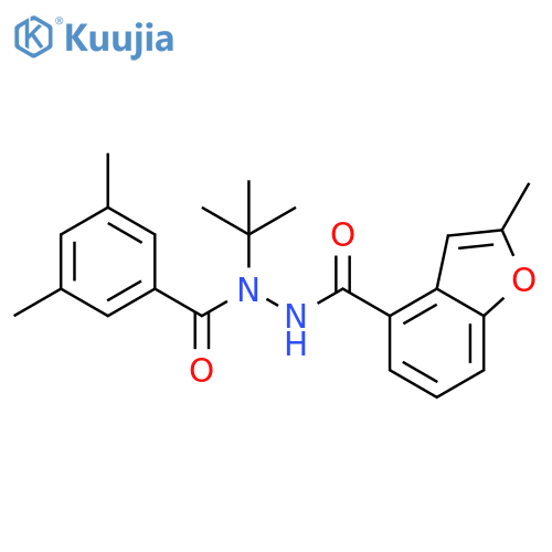 4-Benzofurancarboxylic acid, 2-methyl-, 2-(3,5-dimethylbenzoyl)-2-(1,1-dimethylethyl)hydrazide structure