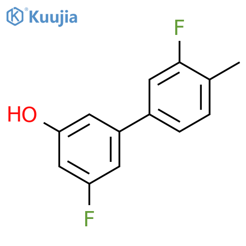 3-Fluoro-5-(3-fluoro-4-methylphenyl)phenol structure