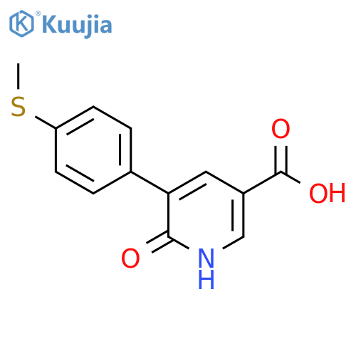 6-Hydroxy-5-(4-methylthiophenyl)nicotinic acid structure