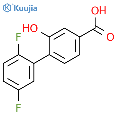 4-(2,5-Difluorophenyl)-3-hydroxybenzoic acid structure