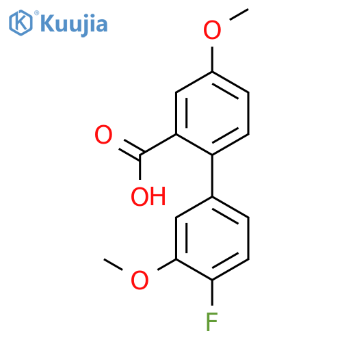 2-(4-Fluoro-3-methoxyphenyl)-5-methoxybenzoic acid structure