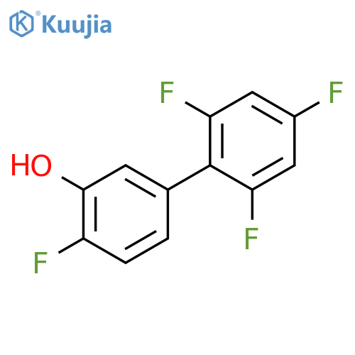 2-fluoro-5-(2,4,6-trifluorophenyl)phenol structure