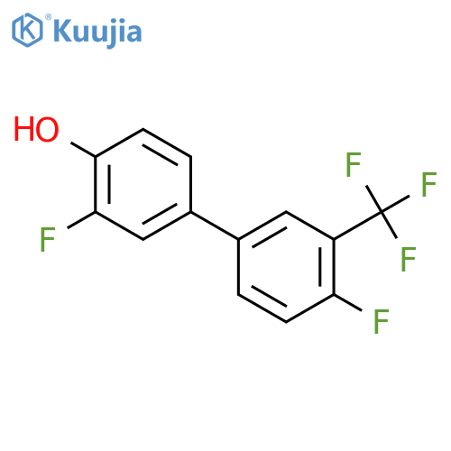 2-fluoro-4-[4-fluoro-3-(trifluoromethyl)phenyl]phenol structure
