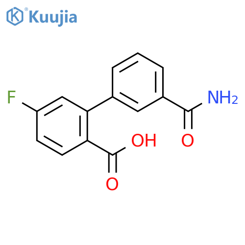 2-(3-carbamoylphenyl)-4-fluorobenzoic Acid structure
