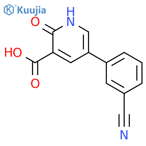 5-(3-Cyanophenyl)-2-hydroxynicotinic acid structure