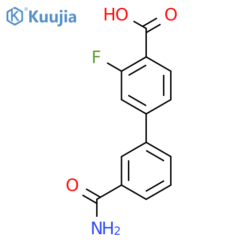 4-(3-Aminocarbonylphenyl)-2-fluorobenzoic acid structure