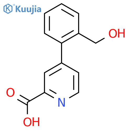 4-(2-Hydroxymethylphenyl)picolinic acid structure