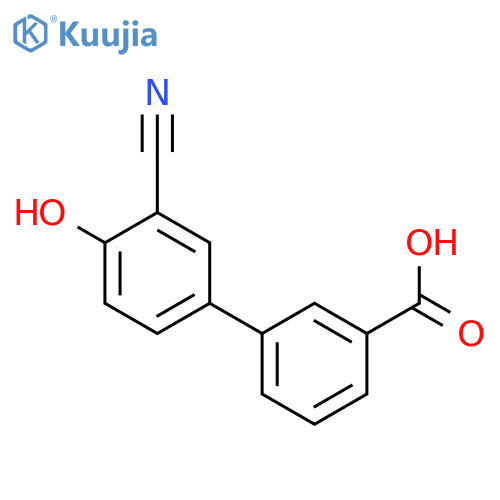 4-(3-Carboxyphenyl)-2-cyanophenol structure