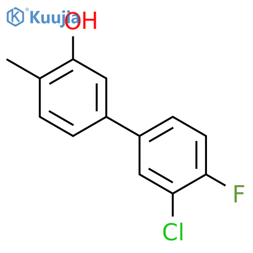 5-(3-Chloro-4-fluorophenyl)-2-methylphenol structure