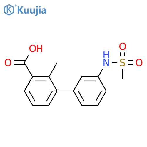 2-Methyl-3-(3-methylsulfonylaminophenyl)benzoic acid structure