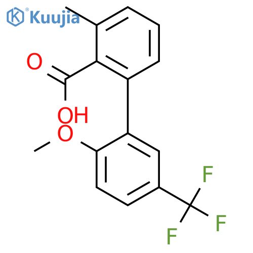2-(2-Methoxy-5-trifluoromethylphenyl)-6-methylbenzoic acid structure