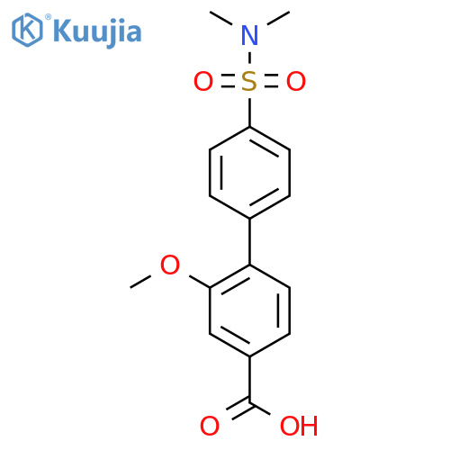 4-[4-(Dimethylsulfamoyl)phenyl]-3-methoxybenzoic acid structure