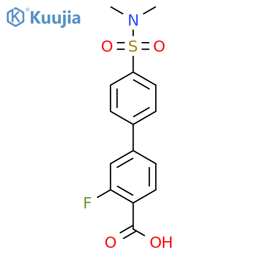 4-(4-N,N-Dimethylsulfamoylphenyl)-2-fluorobenzoic acid structure