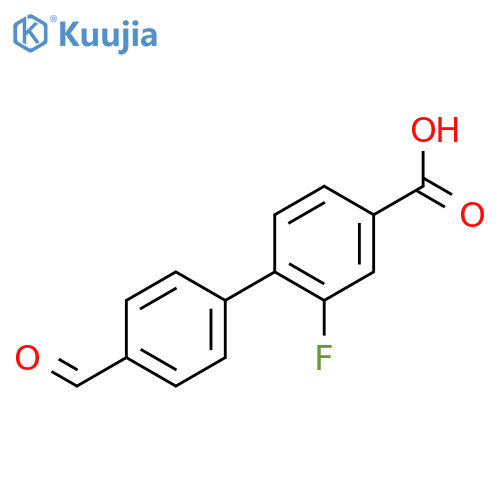 3-Fluoro-4-(4-formylphenyl)benzoic acid structure